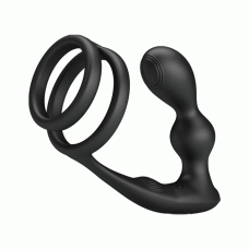 Анальная пробка с эрекционным кольцом Mr Play Remote Control Vibrating Prostate Massager