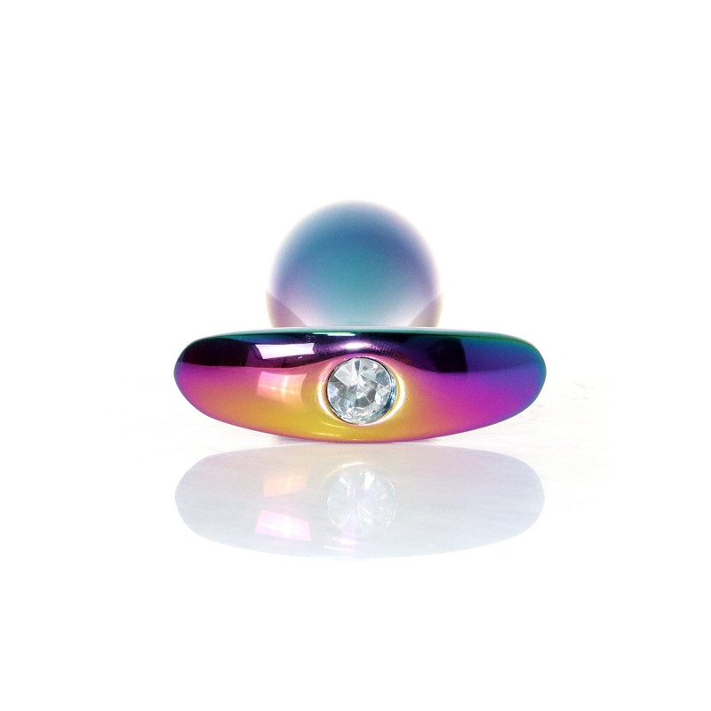 Анальная пробка B - Series HeavyFun Bullet Jewellery Multicolour Plug, диаметр 3,2 см, длина 10,5 см, Clear
