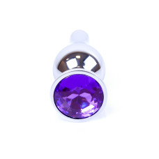 Анальная пробка B - Series HeavyFun Long Jewellery Silver Plug, диаметр 3 см, длина 9,5 см, Purple