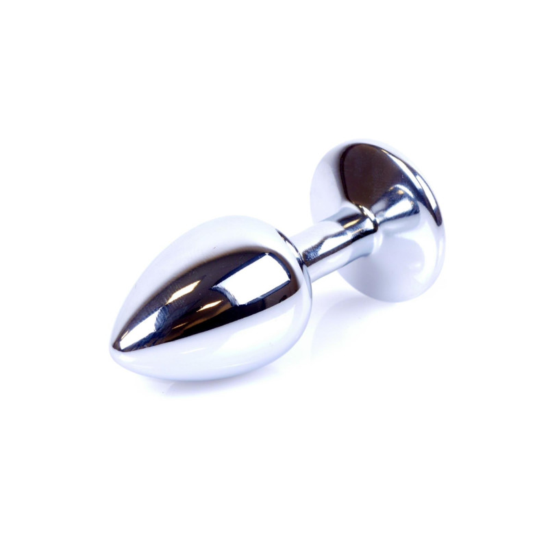 Анальная пробка B – Series HeavyFun Classic Jewellery Silver Plug, диаметр 2,7 см, длина 7 см, Blue