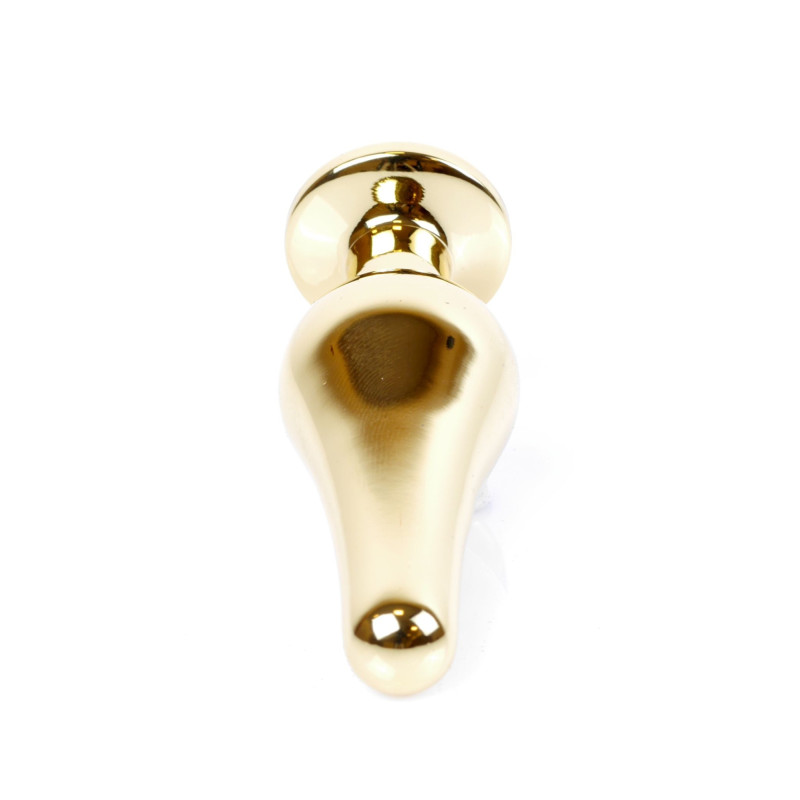 Анальна пробка B - Series HeavyFun Long Jewellery Gold Plug, діаметр 3 см, довжина 9,5 см, Dark Blue