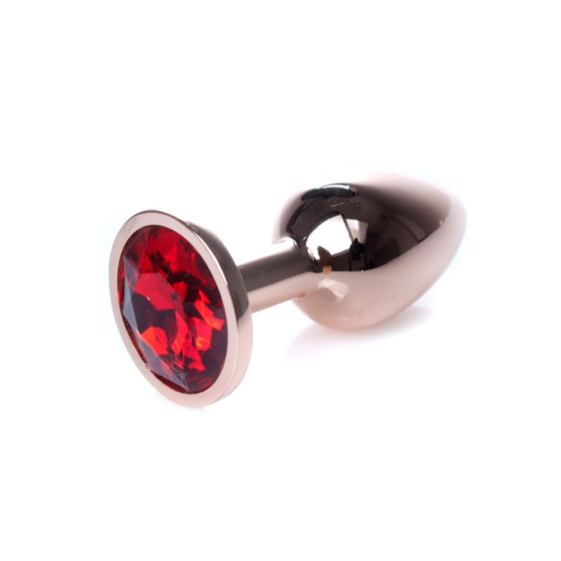 Анальна пробка B - Series HeavyFun Classic Jewellery Red Gold Plug, діаметр 2,7 см, довжина 7 см, Red