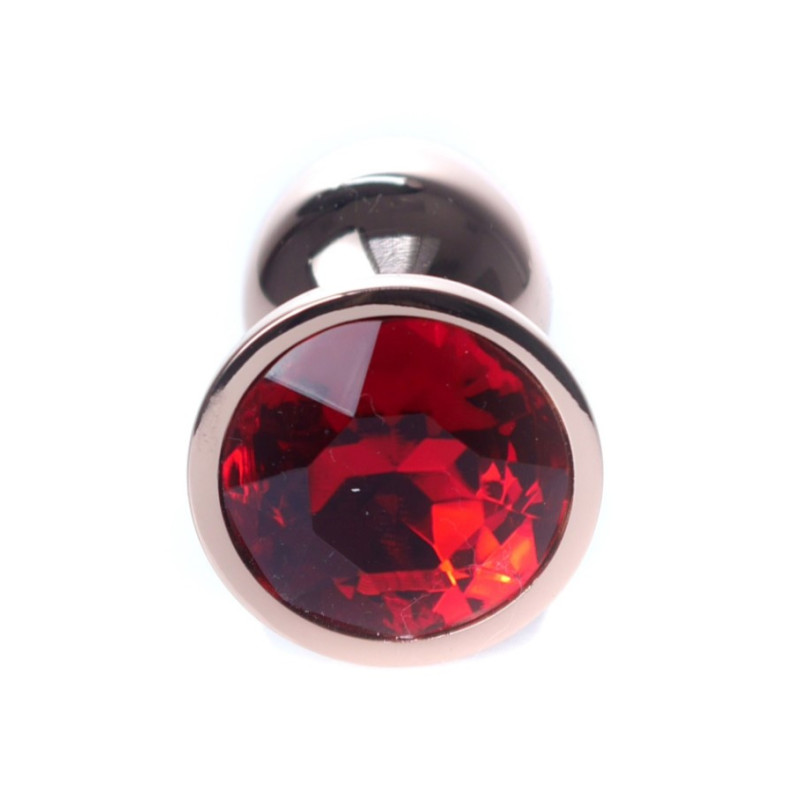 Анальна пробка B - Series HeavyFun Classic Jewellery Red Gold Plug, діаметр 2,7 см, довжина 7 см, Red