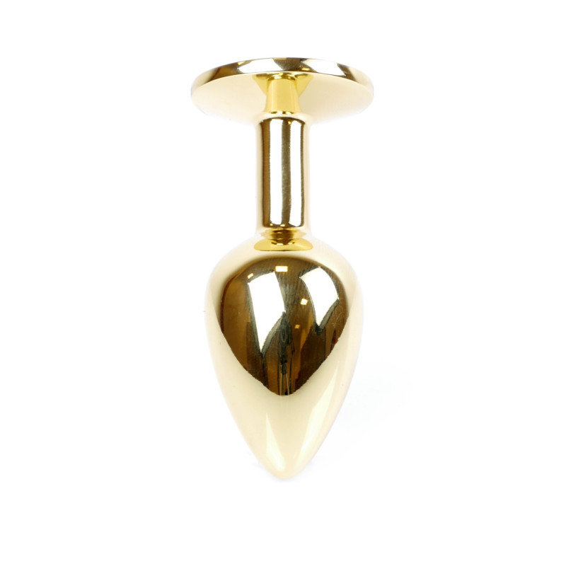 Анальная пробка B - Series HeavyFun Classic Jewellery Gold Plug, диаметр 2,7 см, длина 7 см, Fuchsia