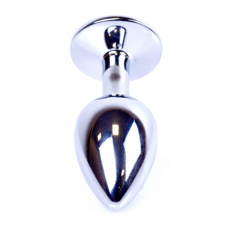 Анальная пробка B – Series HeavyFun Classic Jewellery Silver Plug, диаметр 2,7 см, длина 7 см, Blue
