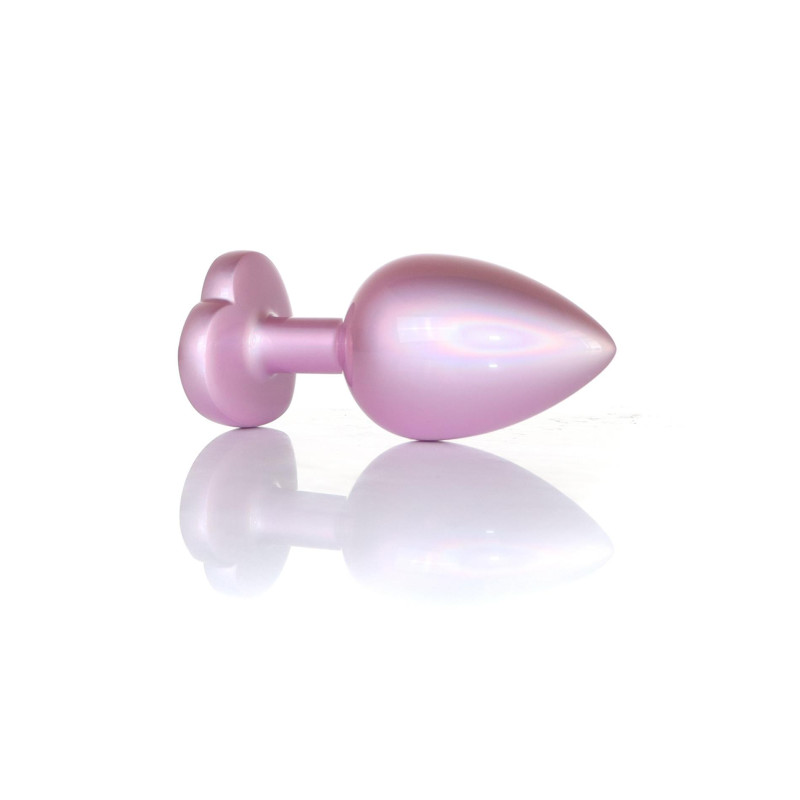 Анальна пробка B - Series HeavyFun Pearl Heart Jewellery Pink Plug Clear L