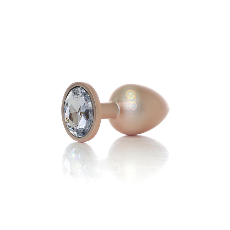 Анальная пробка B - Series HeavyFun Pearl Classic Jewellery Gold Plug Clear L