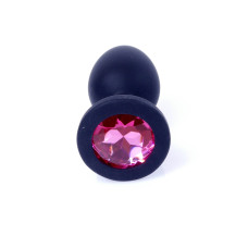 Анальна пробка B - Series HeavyFun Classic Jewellery Silicone Black Plug, діаметр 2,7 см, довжина 7 см, Pink
