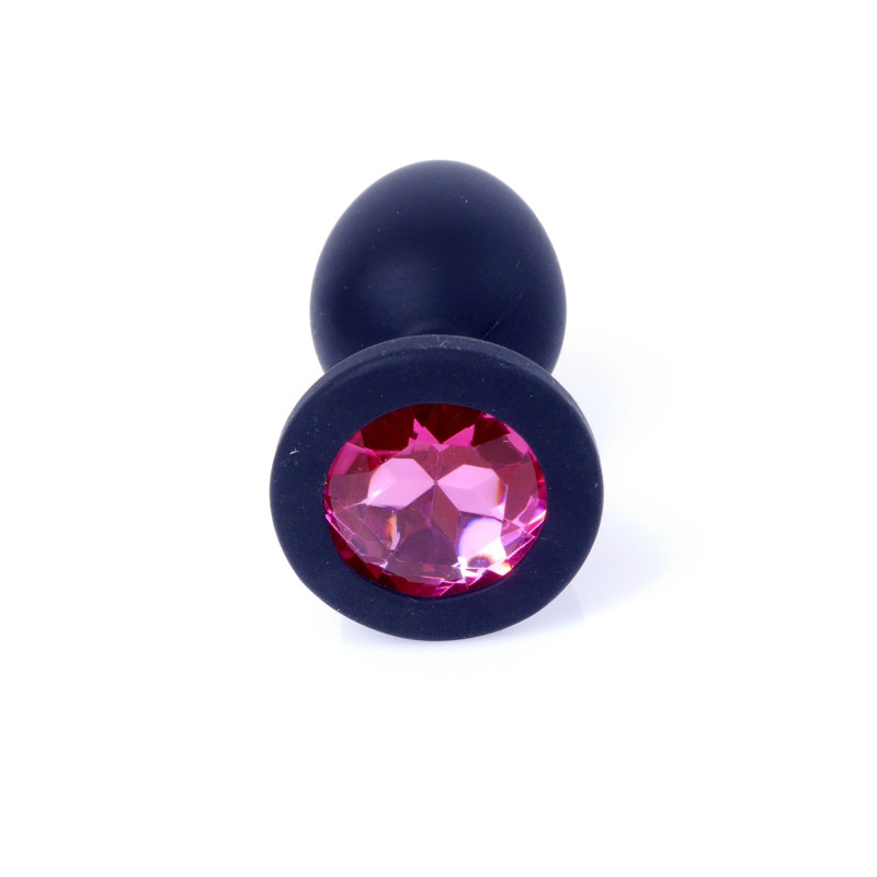 Анальна пробка B - Series HeavyFun Classic Jewellery Silicone Black Plug, діаметр 2,7 см, довжина 7 см, Pink