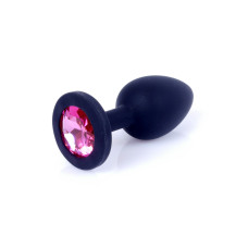 Анальна пробка B - Series HeavyFun Classic Jewellery Silicone Black Plug, діаметр 2,7 см, довжина 7 см, Pink