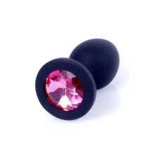 Анальна пробка B - Series HeavyFun Classic Jewellery Silicone Black Plug, діаметр 2,7 см, довжина 7 см, Pink