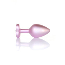 Анальная пробка B - Series HeavyFun Pearl Heart Jewellery Pink Plug Clear M
