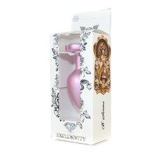 Анальная пробка B - Series HeavyFun Pearl Heart Jewellery Pink Plug Clear M
