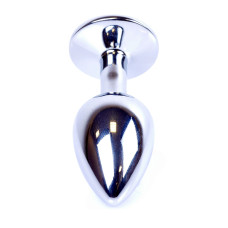 Анальная пробка B – Series HeavyFun Classic Jewellery Silver Plug, диаметр 2,7 см, длина 7 см, Clear