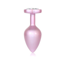 Анальная пробка B - Series HeavyFun Pearl Heart Jewellery Pink Plug Clear M