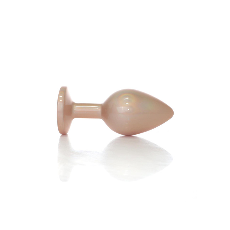 Анальная пробка B - Series HeavyFun Pearl Classic Jewellery Gold Plug Clear M