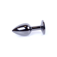 Анальна пробка B - Series HeavyFun Classic Jewellery Dark Silver Plug, діаметр 2,7 см, довжина 7 см, Blue
