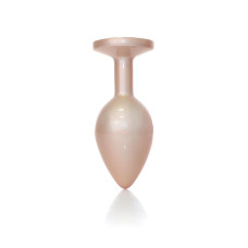 Анальна пробка B - Series HeavyFun Pearl Classic Jewellery Gold Plug Clear M