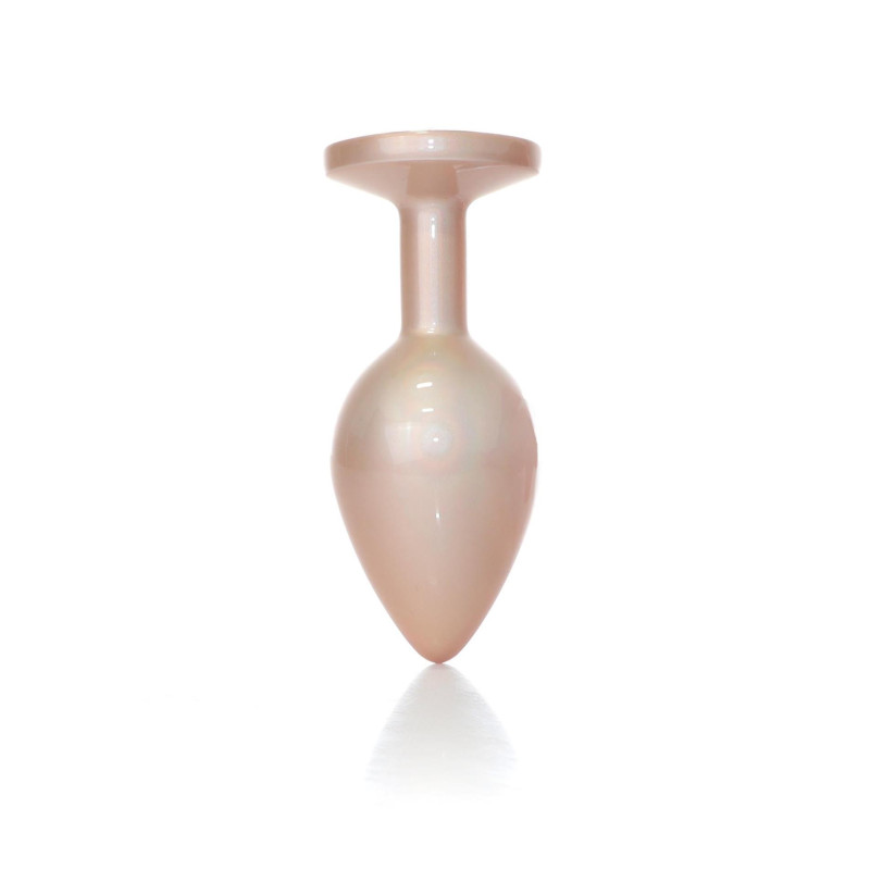 Анальная пробка B - Series HeavyFun Pearl Classic Jewellery Gold Plug Clear M