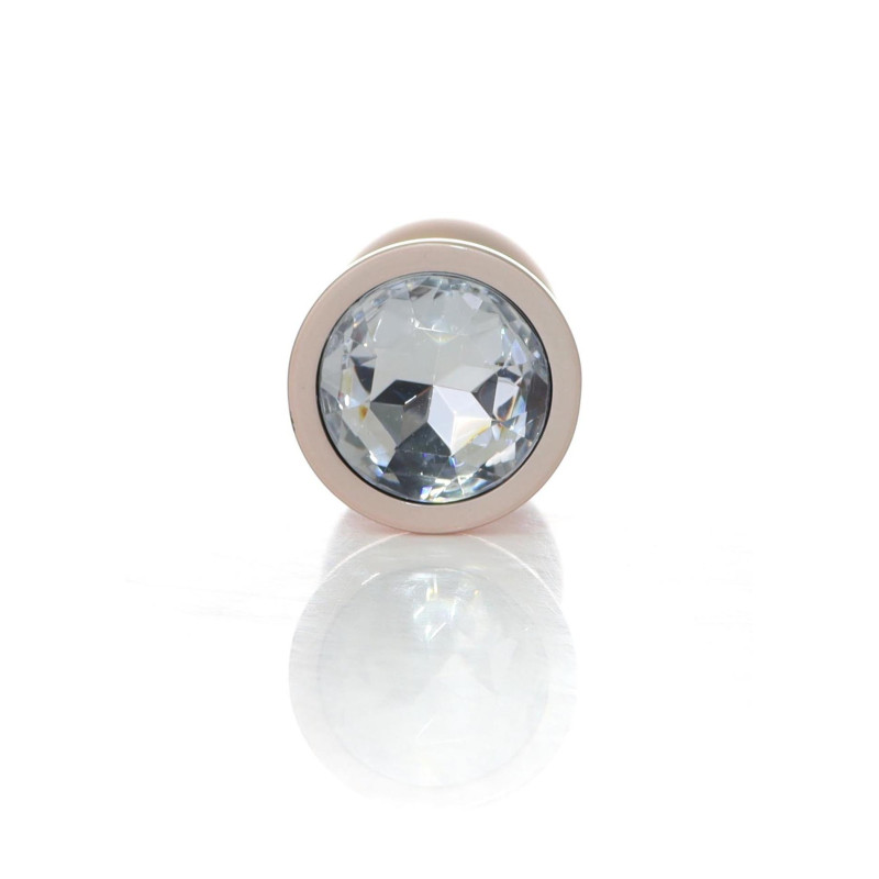 Анальная пробка B - Series HeavyFun Pearl Classic Jewellery Gold Plug Clear M