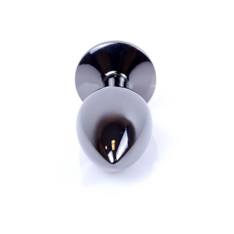 Анальна пробка B - Series HeavyFun Classic Jewellery Dark Silver Plug, діаметр 2,7 см, довжина 7 см, Blue