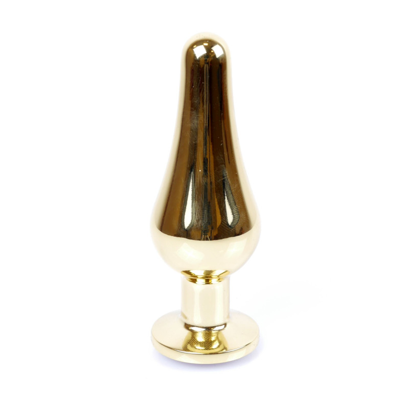 Анальная пробка B - Series HeavyFun Long Jewellery Gold Plug, диаметр 3 см, длина 9,5 см, Pink