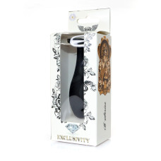Анальная пробка B - Series HeavyFun Bullet Jewellery Silicone Black Plug, диаметр 2,8 см, длина 9,2 см, Clear