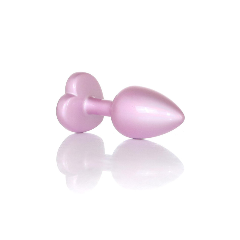 Анальная пробка B - Series HeavyFun Pearl Heart Jewellery Pink Plug Clear S