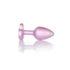 Анальна пробка B - Series HeavyFun Pearl Heart Jewellery Pink Plug Clear S