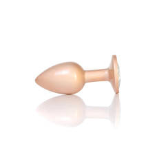 Анальна пробка B - Series HeavyFun Pearl Classic Jewellery Gold Plug Clear S