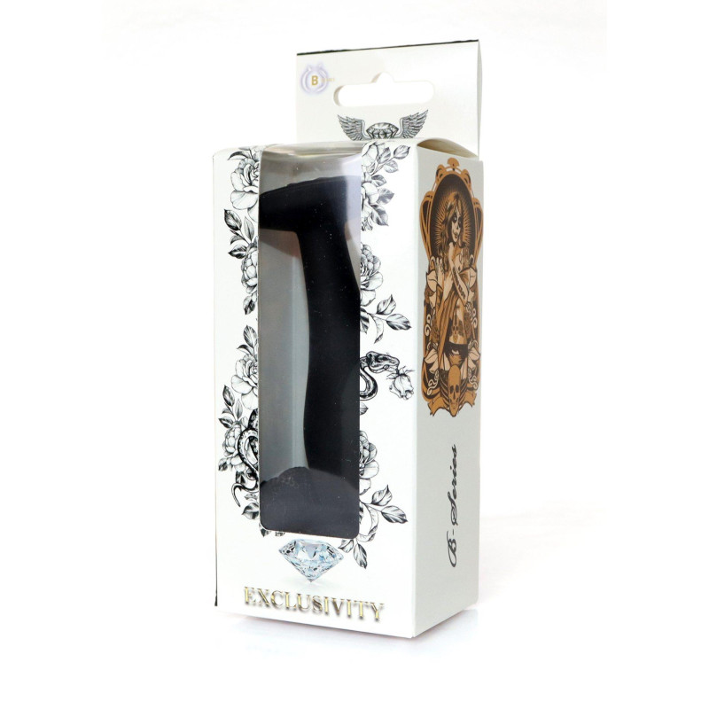 Анальная пробка B - Series HeavyFun Bullet Jewellery Silicone Black Plug, диаметр 3,2 см, длина 10,5 см, Clear