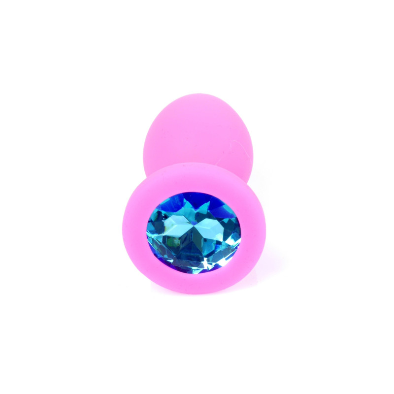 Анальна пробка B - Series HeavyFun Classic Jewellery Silicone Pink Plug, діаметр 2,7 см, довжина 7 см, Blue