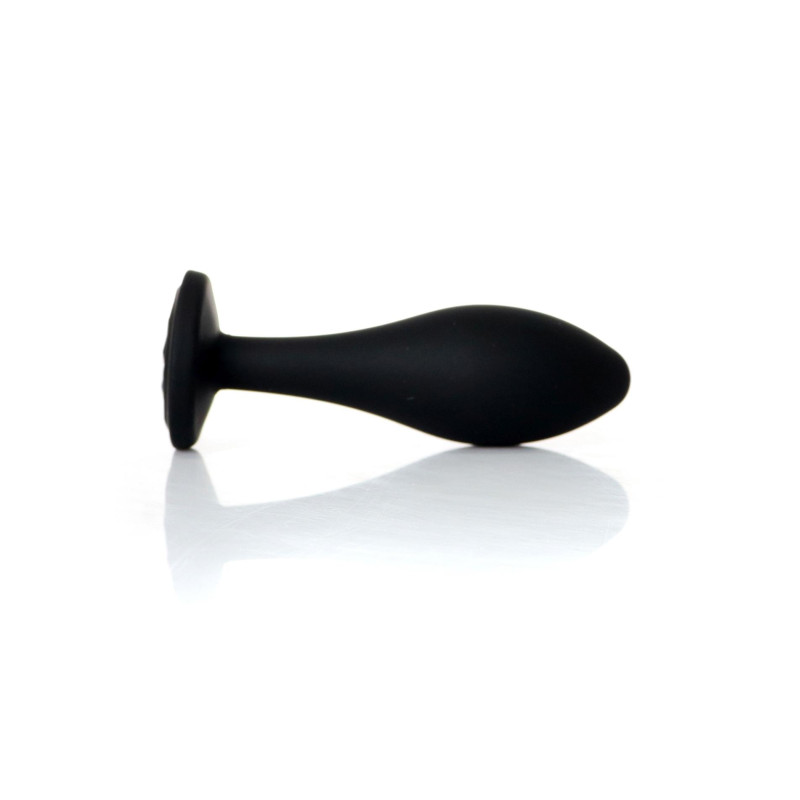 Анальная пробка B - Series HeavyFun Bullet Jewellery Silicone Black Plug, диаметр 3,2 см, длина 10,5 см, Clear
