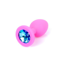 Анальная пробка B - Series HeavyFun Classic Jewellery Silicone Pink Plug, диаметр 2,7 см, длина 7 см, Blue