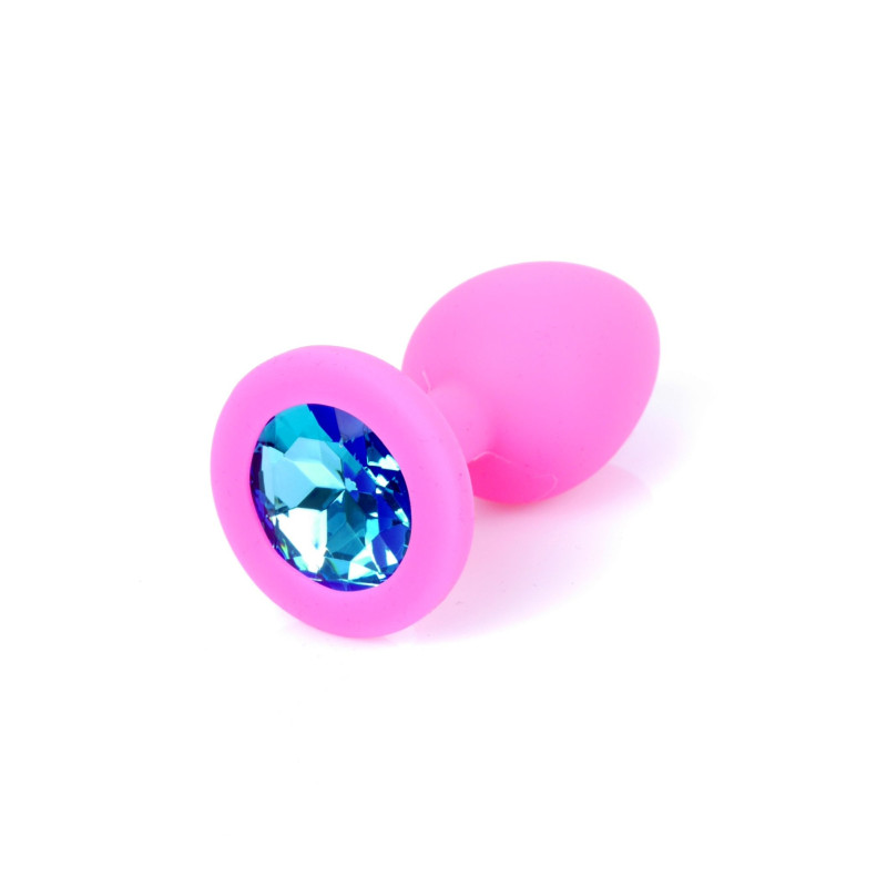Анальна пробка B - Series HeavyFun Classic Jewellery Silicone Pink Plug, діаметр 2,7 см, довжина 7 см, Blue
