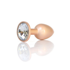 Анальна пробка B - Series HeavyFun Pearl Classic Jewellery Gold Plug Clear S