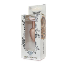 Анальна пробка B - Series HeavyFun Pearl Classic Jewellery Gold Plug Clear S