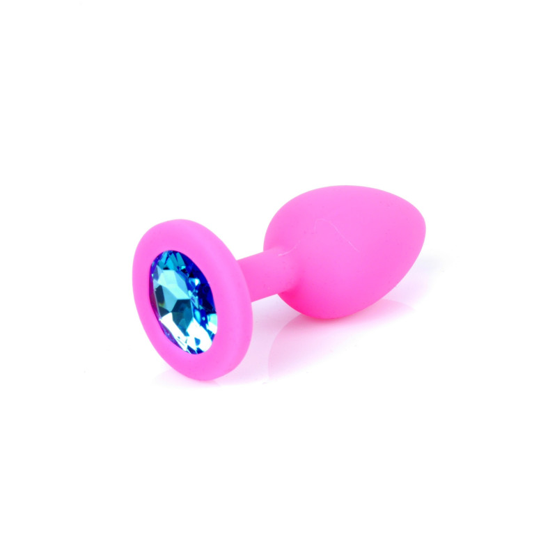 Анальна пробка B - Series HeavyFun Classic Jewellery Silicone Pink Plug, діаметр 2,7 см, довжина 7 см, Blue