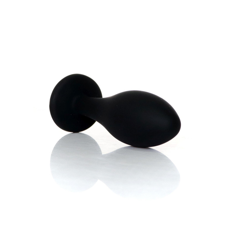 Анальная пробка B - Series HeavyFun Bullet Jewellery Silicone Black Plug, диаметр 3,2 см, длина 10,5 см, Clear
