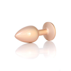 Анальна пробка B - Series HeavyFun Pearl Classic Jewellery Gold Plug Clear S