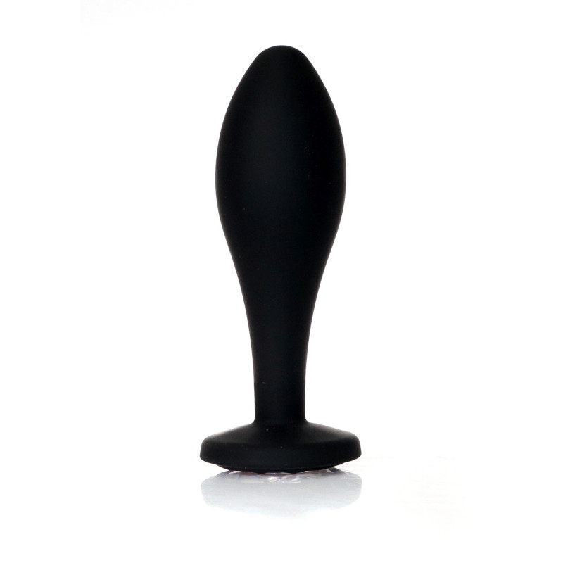Анальная пробка B - Series HeavyFun Bullet Jewellery Silicone Black Plug, диаметр 3,2 см, длина 10,5 см, Clear