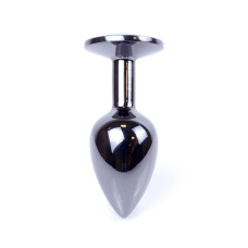 Анальна пробка B - Series HeavyFun Classic Jewellery Dark Silver Plug, діаметр 2,7 см, довжина 7 см, Clear