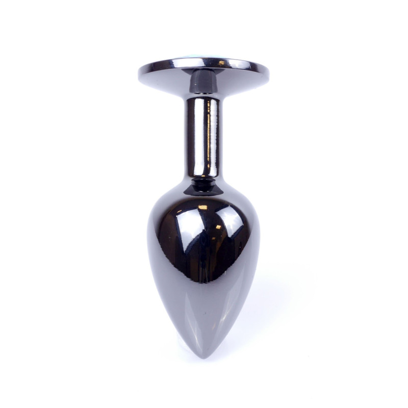 Анальна пробка B - Series HeavyFun Classic Jewellery Dark Silver Plug, діаметр 2,7 см, довжина 7 см, Clear