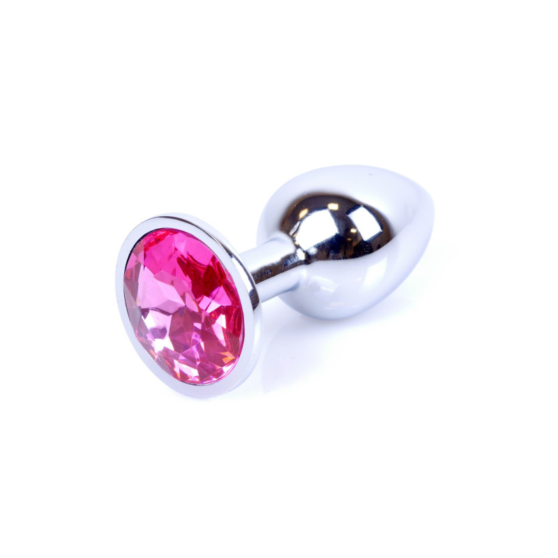 Анальна пробка B - Series HeavyFun Classic Jewellery Silver Plug, діаметр 2,7 см, довжина 7 см, Fuchsia