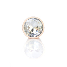 Анальна пробка B - Series HeavyFun Pearl Classic Jewellery Gold Plug Clear S