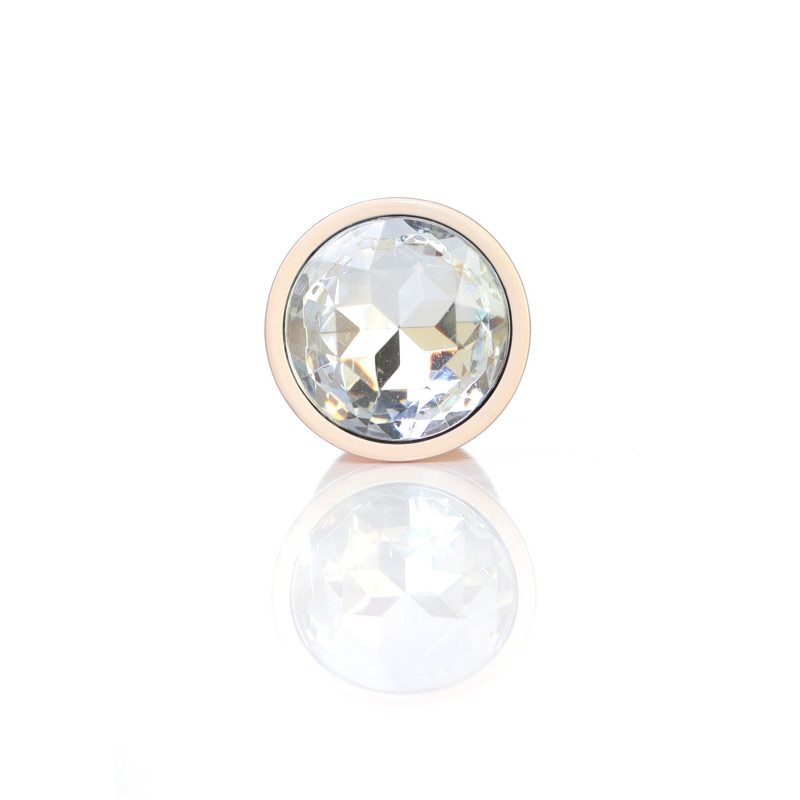 Анальна пробка B - Series HeavyFun Pearl Classic Jewellery Gold Plug Clear S