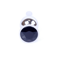 Анальная пробка B – Series HeavyFun Long Jewellery Silver Plug, диаметр 3 см, длина 9,5 см, Black