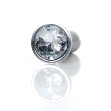 Анальна пробка B - Series HeavyFun Bullet Jewellery Silver Plug, діаметр 2 см, довжина 7,7 см, Clear