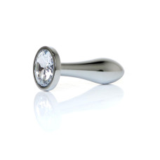 Анальна пробка B - Series HeavyFun Bullet Jewellery Silver Plug, діаметр 2 см, довжина 7,7 см, Clear