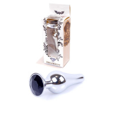 Анальная пробка B – Series HeavyFun Long Jewellery Silver Plug, диаметр 3 см, длина 9,5 см, Black